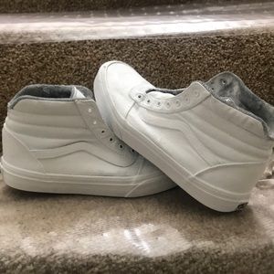 white high top vans w/ laces